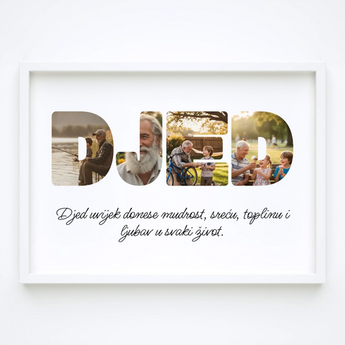 Personalizirani foto kolaž u okviru - poklon za djeda – 2